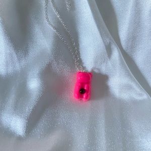 Necklaces with handmade gummy bear with crystal Swarovski